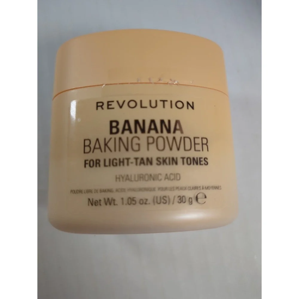 2 Pack Revolution Banana Baking Powder Light Tan Skin Tones Hyaluronic Acid New